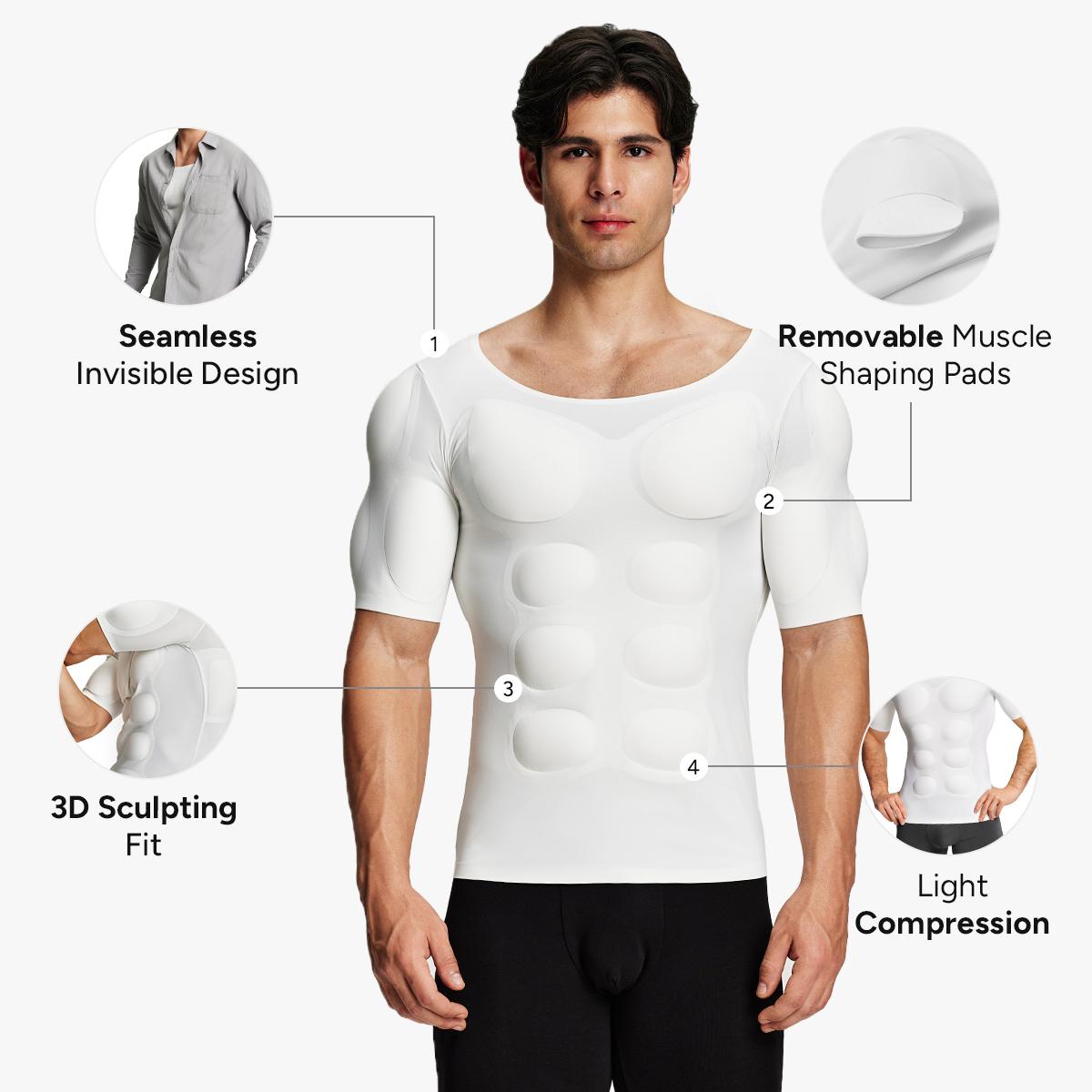 Men's Invisible, Seamless Muscle-Enhancing T-Shirt