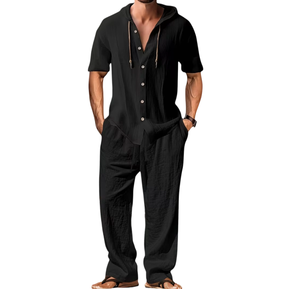 Men’s lightweight two-piece set with a hood