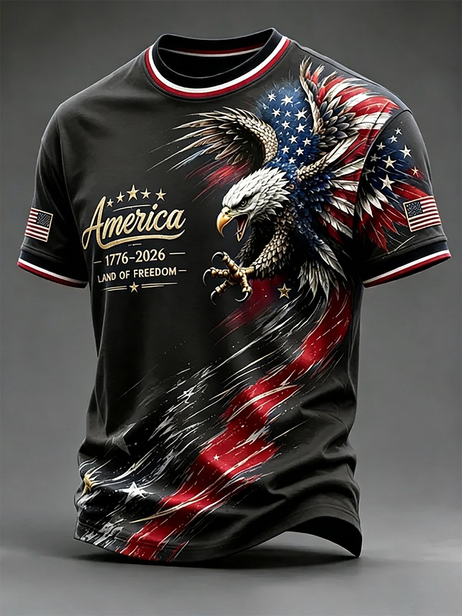 Men's USA 250th Anniversary Short-Sleeve Crew Neck T-Shirt