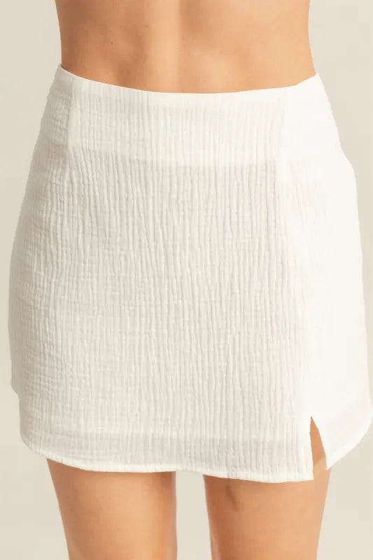 Hyfve Ruched Bra Top And Mini Skirt Set