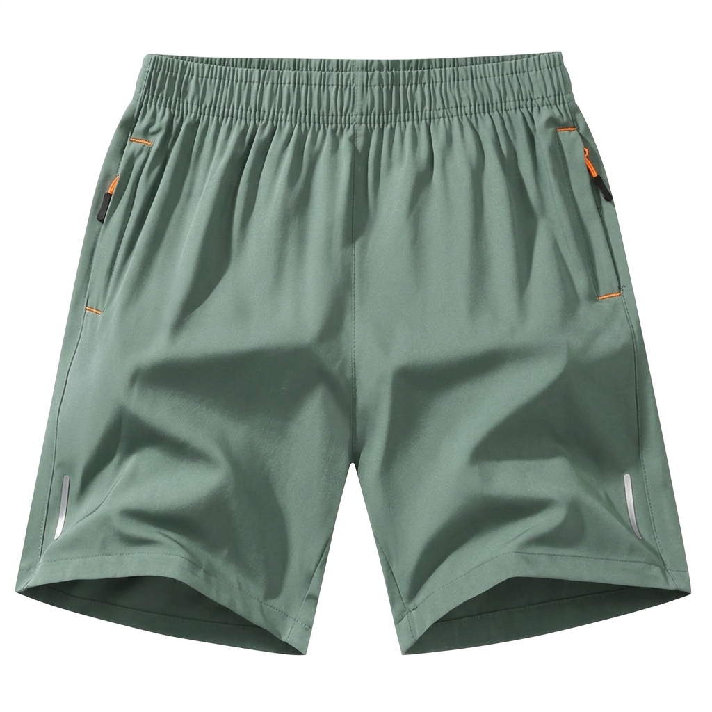 Men's Ice Silk Quick-Dry Zipper Pocket Shorts
