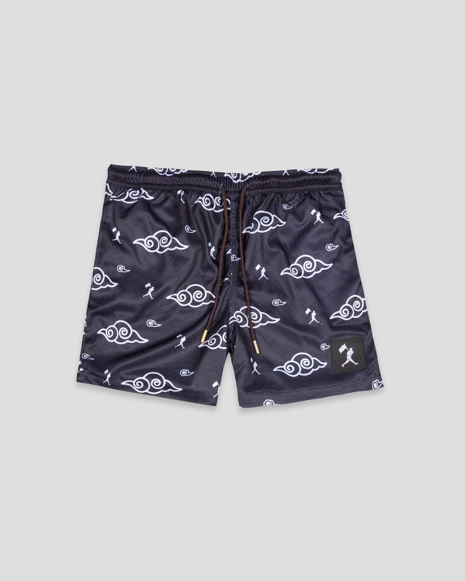 Kumo (Cloud) Anime Diamond Air Mesh Shorts Black
 - Youth