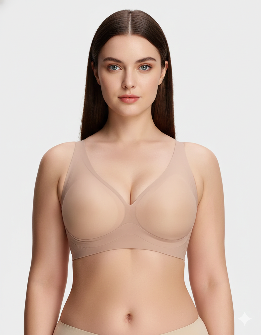 Supportive Wireless Deep-V Bra