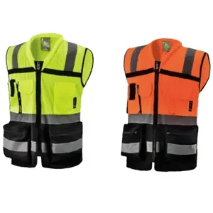 Superintendent Vest, High Visibility Reflective Safety, Mesh Safety Vest with Zipper and Multi pockets AMERICAN SIZE