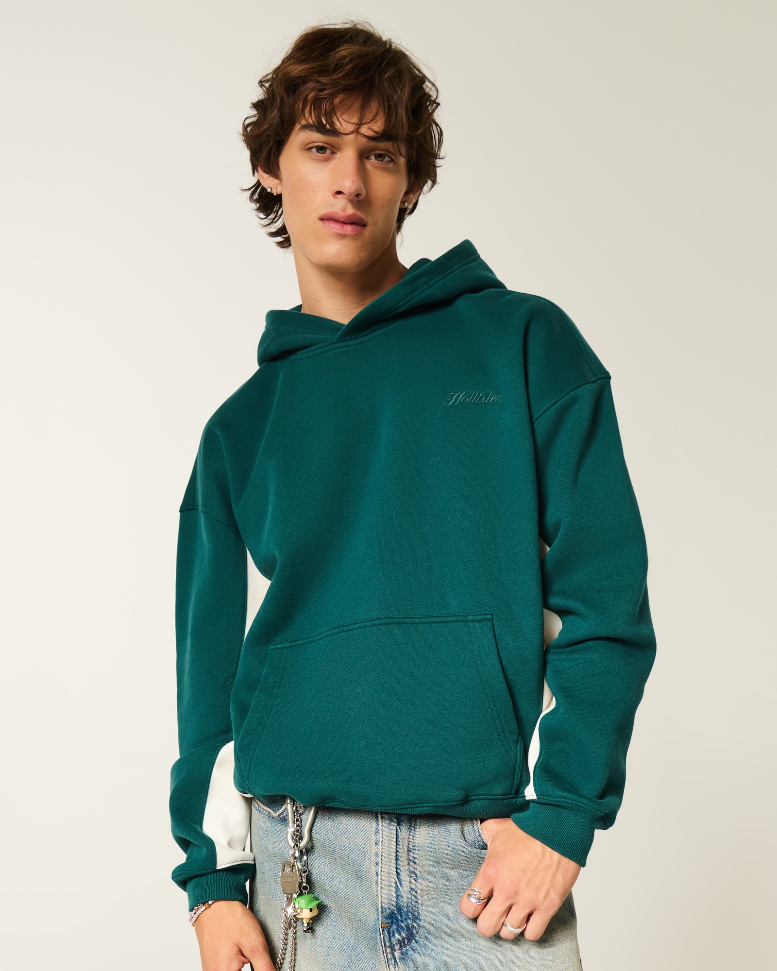 Boxy Camo Logo Hoodie