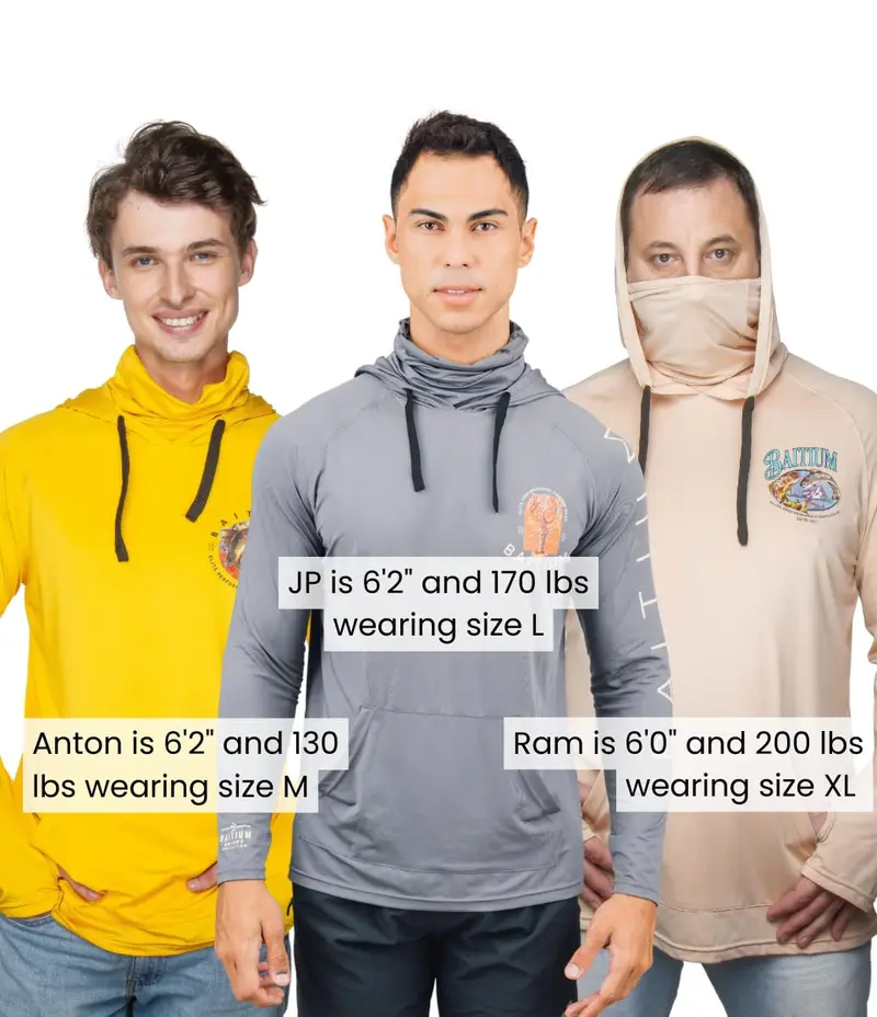 Fishing & Construction Shirt — UPF 50 Sun Protection Long-Sleeve Hoodie (With Built-in Neck Gaiter)