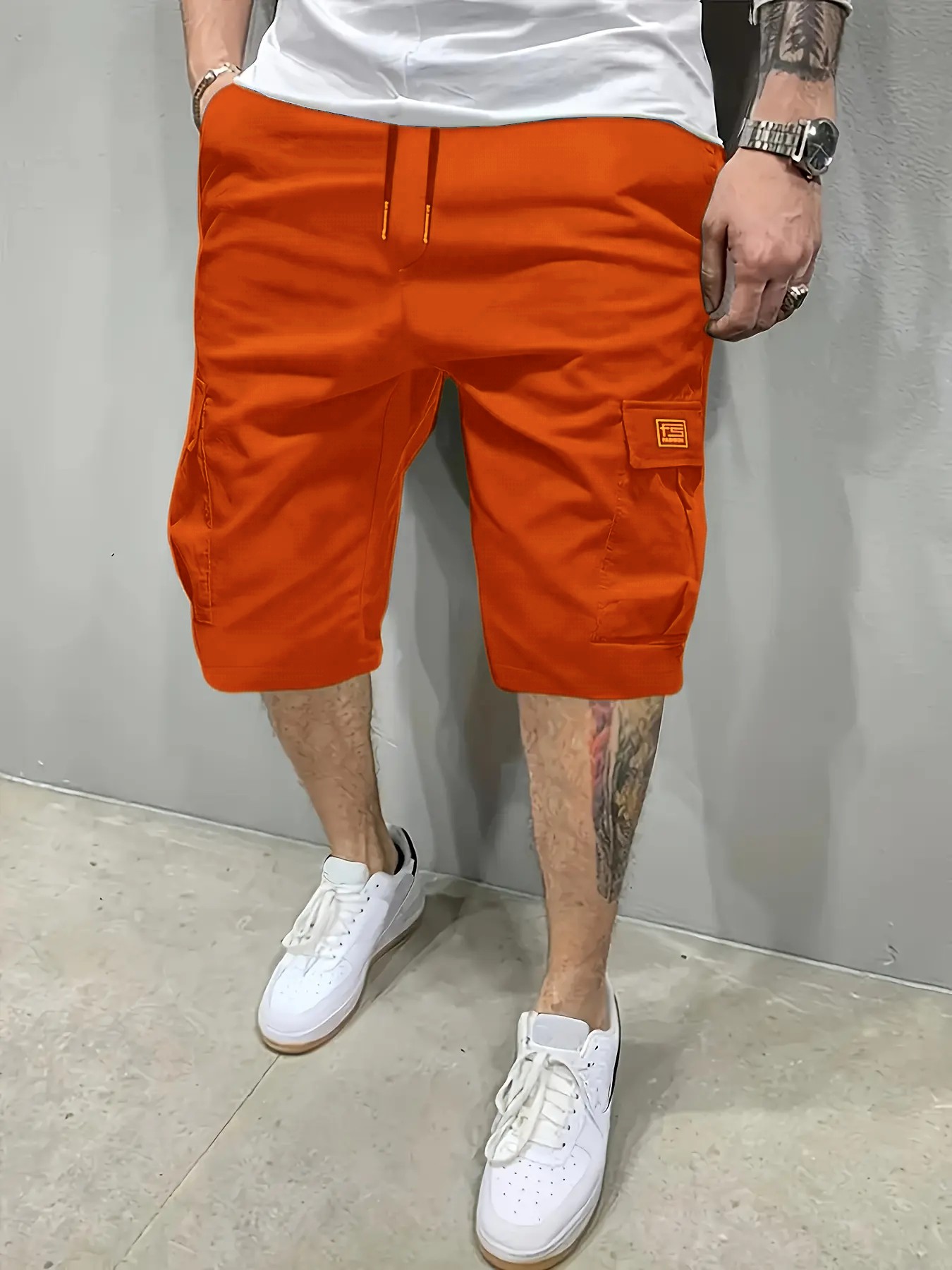 Men's Multi-Pocket Cargo Shorts Casual Streetwear Set