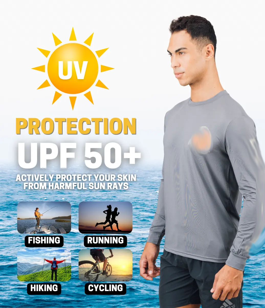 UPF 50+ Fishing Shirts- Long Sleeve Quick Dry Ultra Soft Material