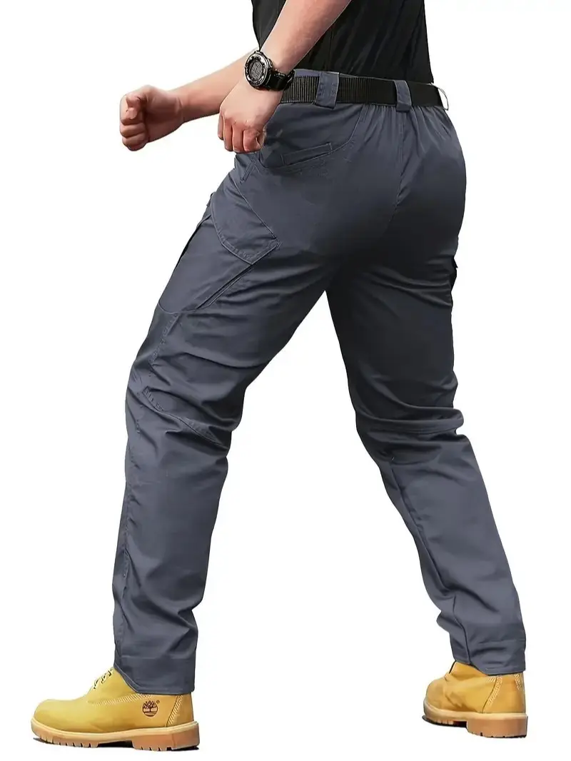 Men's Tactical Cargo Pants — Combat-Inspired Versatility, Mid-Rise Elastic Pull-On Design, Multi-Pocket Configuration