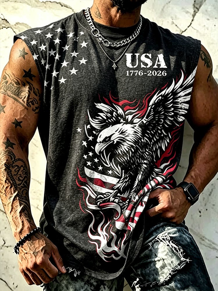 Men's 250th Anniversary Print Crew Neck Vest