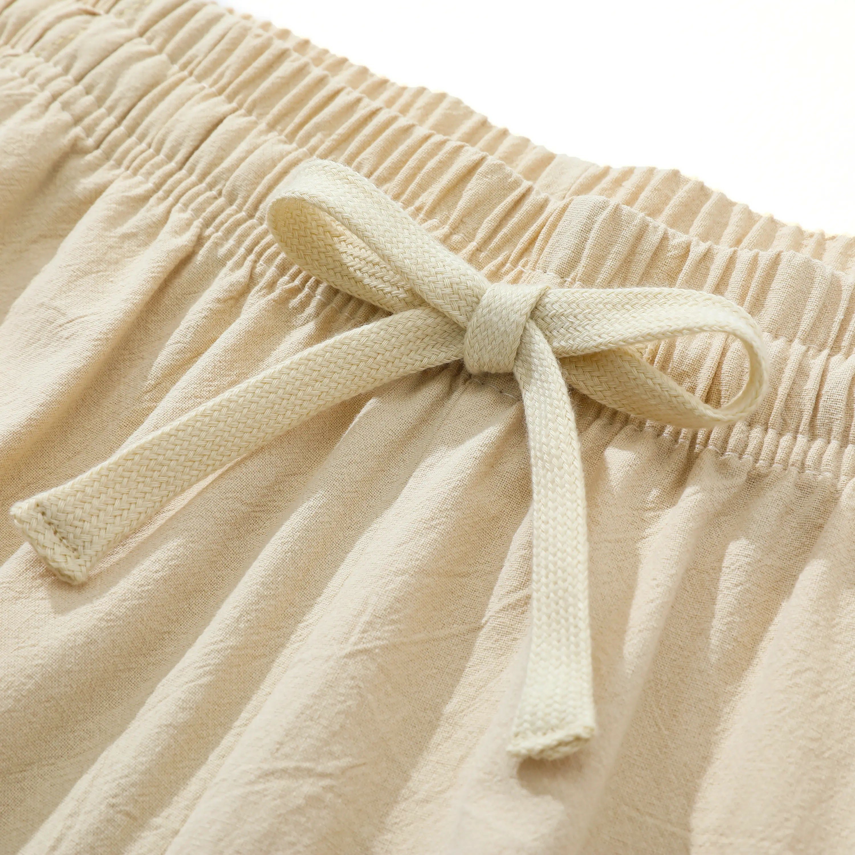 Unisex Cotton Linen Wide-Leg Summer Pants