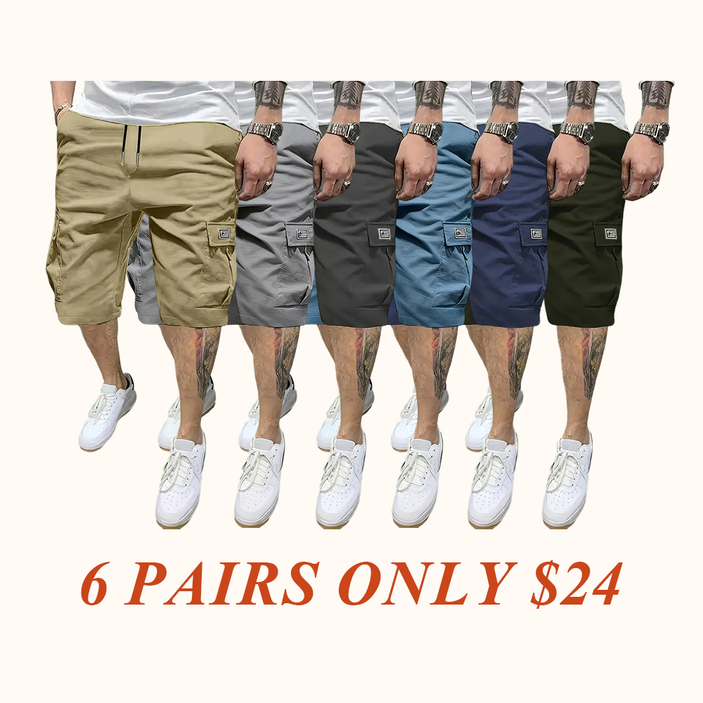 Men's Shorts - Slanted Pockets - Versatile Casual Wear