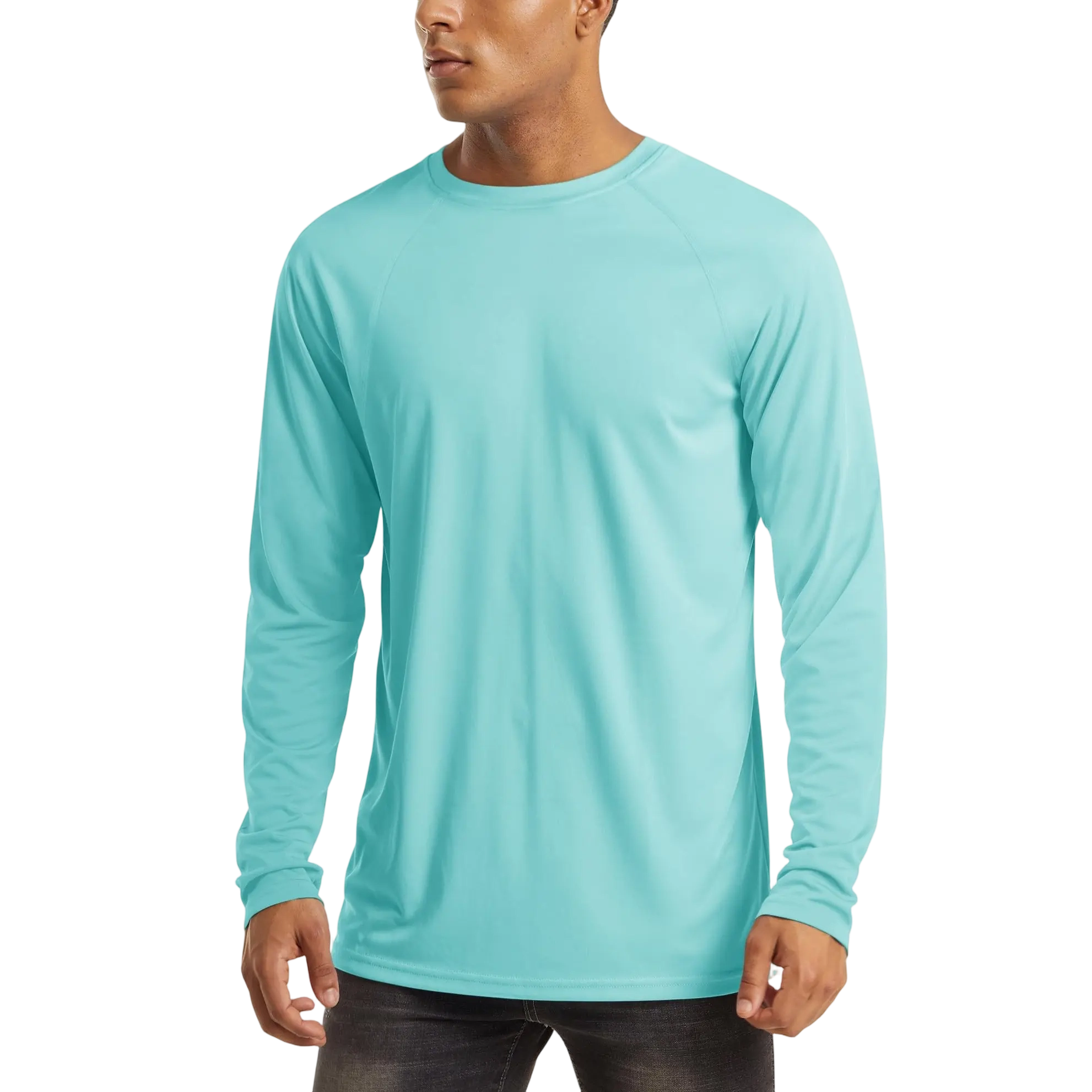Men's UPF 50+ Long Sleeves Shirts Quick Dry Lightweight Summer Sportswear Tops