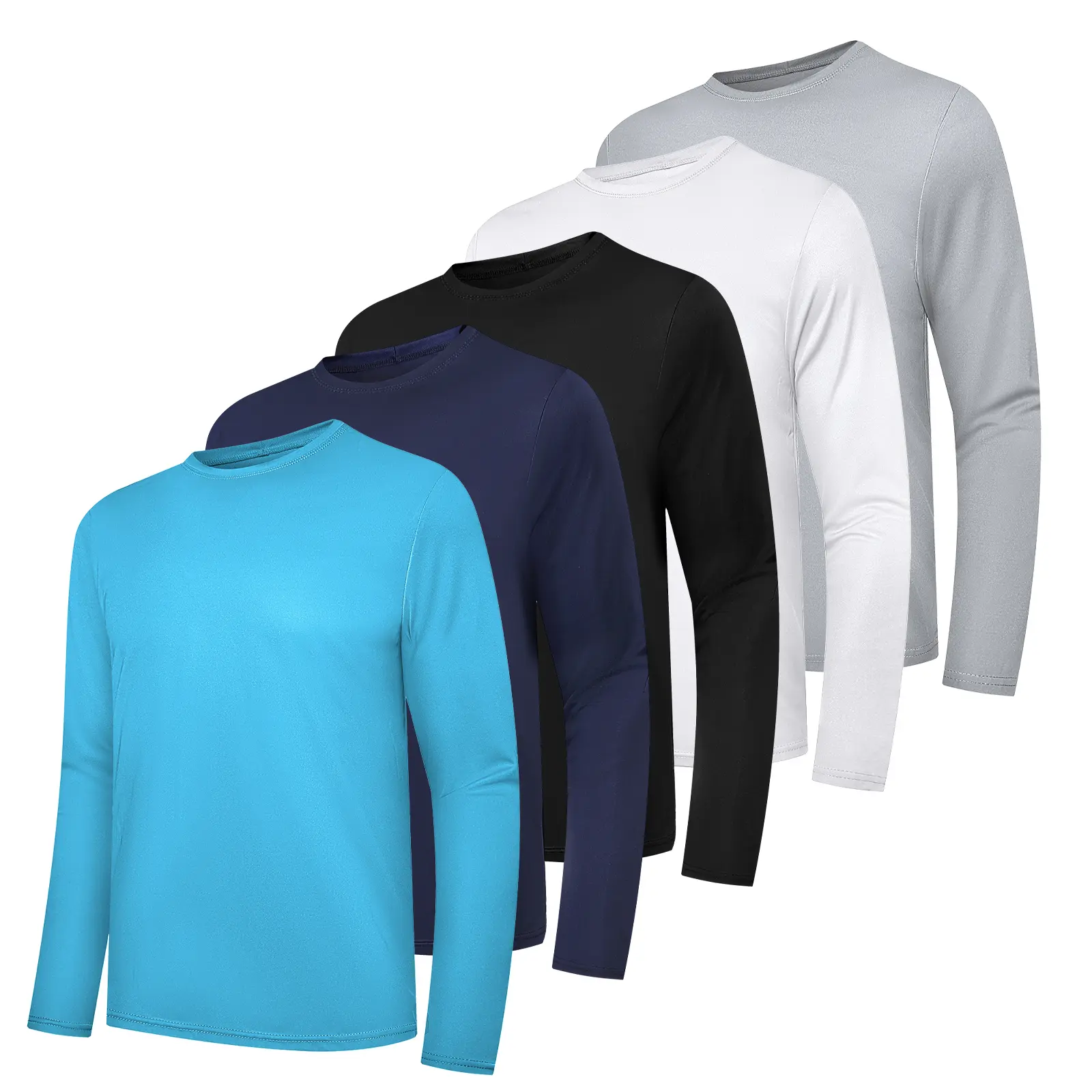 5 value pack Long Sleeve Shirts for Men Moisture Wicking UPF SPF Sun Protection Tee Shirts Workout T Shirts Casual dealsforyoudays outdoorfun