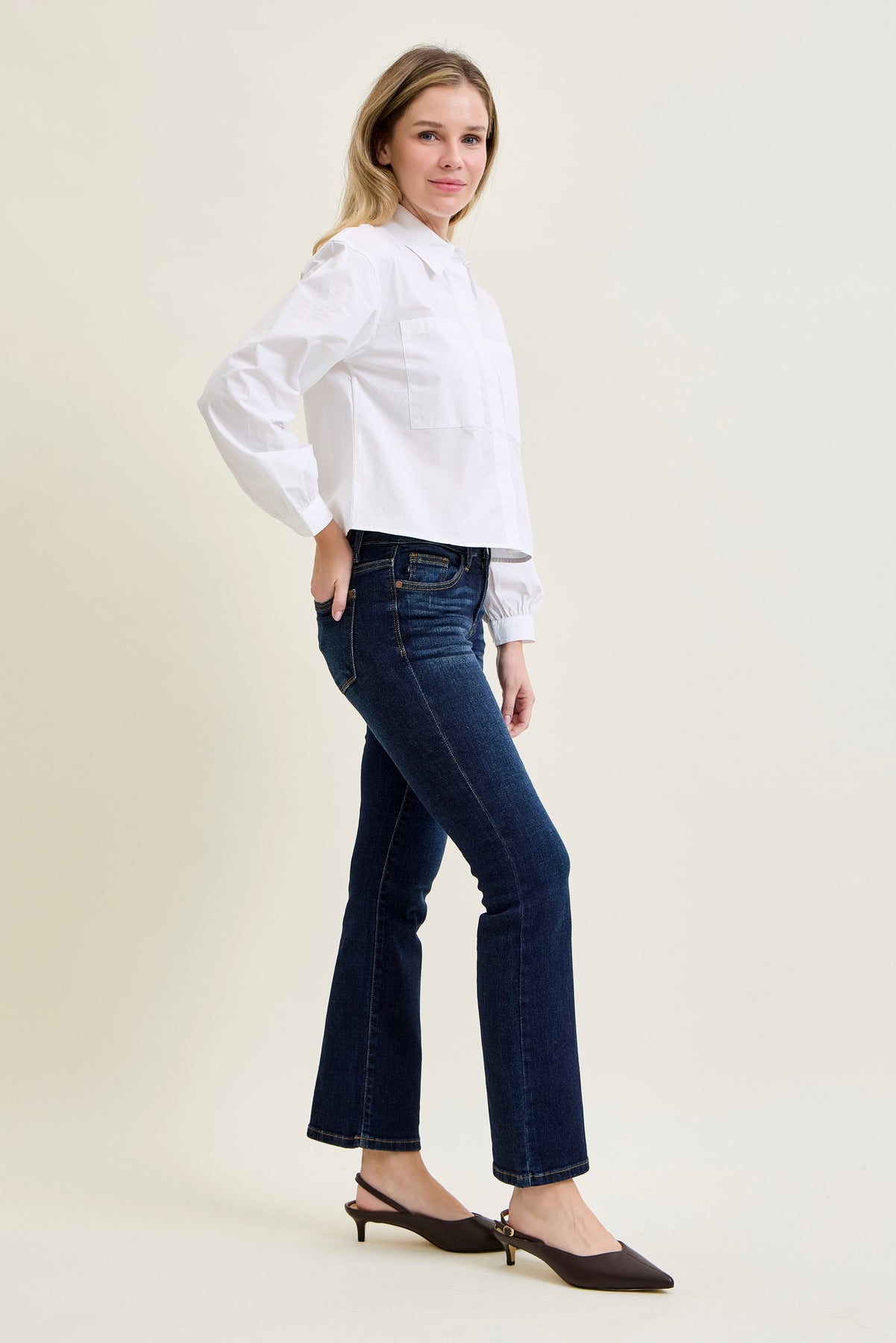 Daisy Whiskered Bootcut Jeans (29