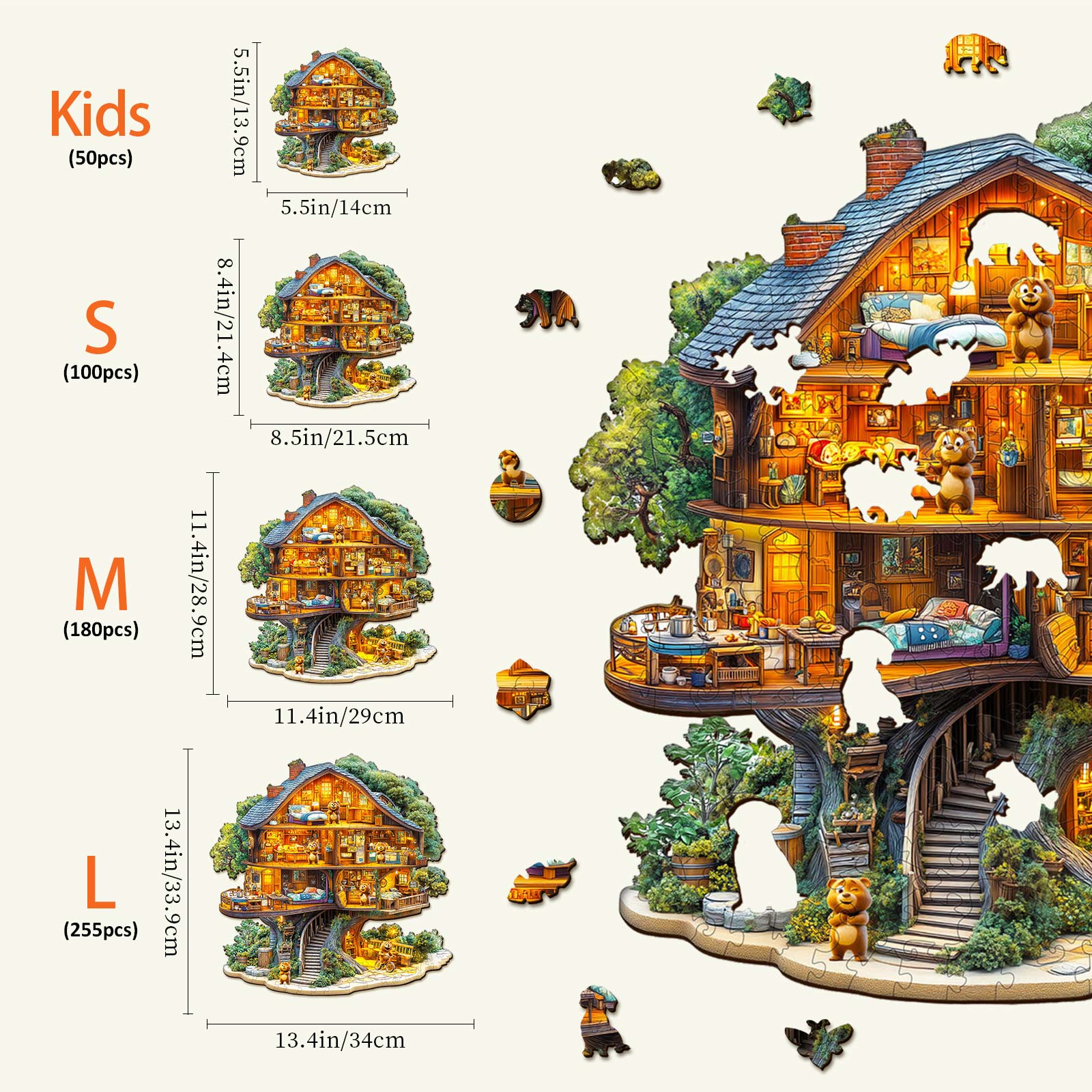 Bear House Wooden Jigsaw Puzzle