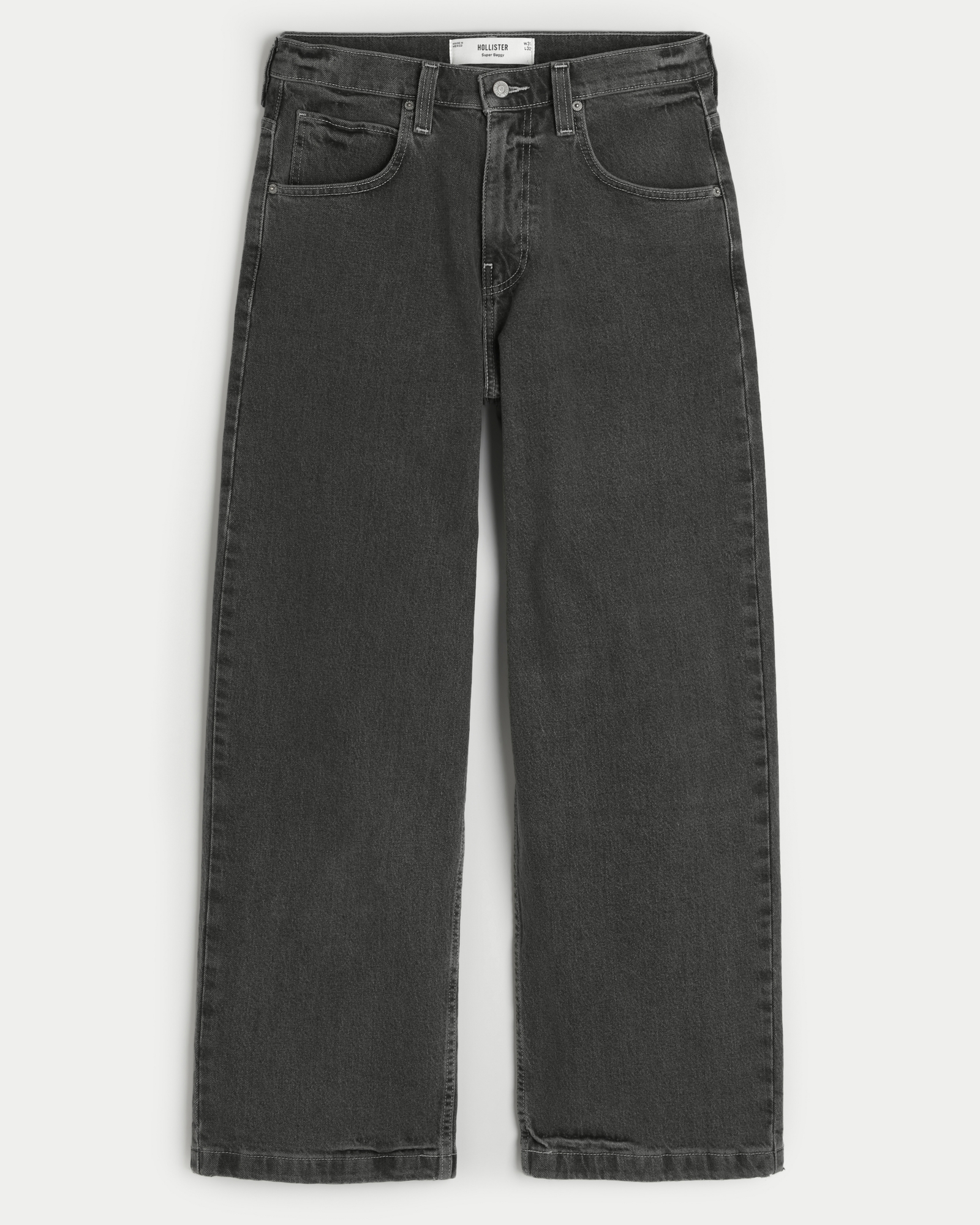 Dark Wash Logo Embroidery Super Baggy Jeans