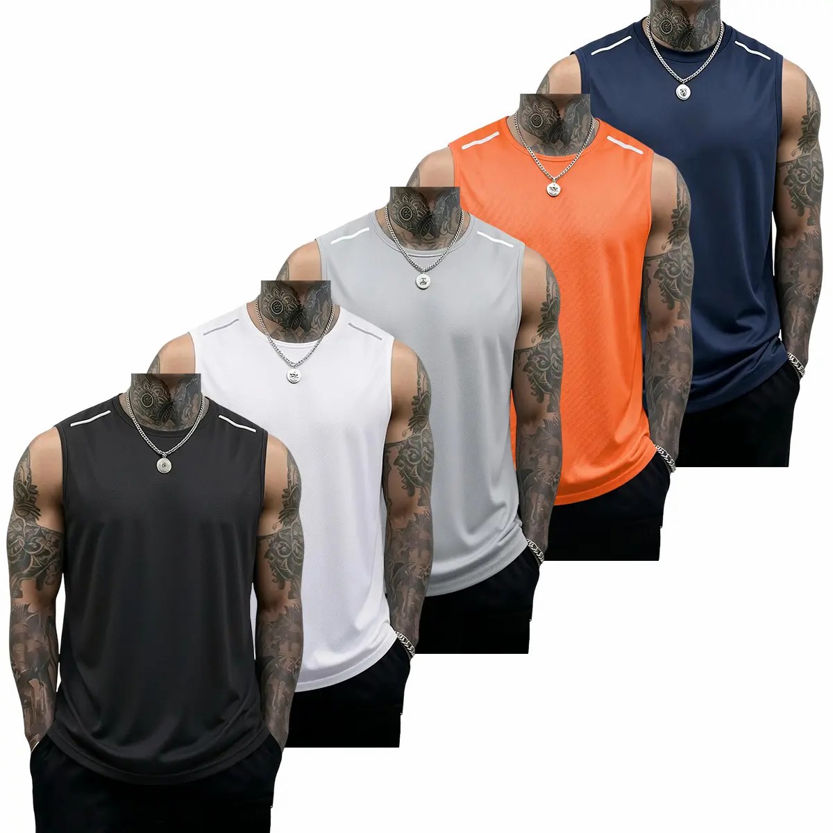 5-Pack Men’s Fitness Tank Tops – Slim Fit Muscle Sleeveless Shirts | Only $21.99