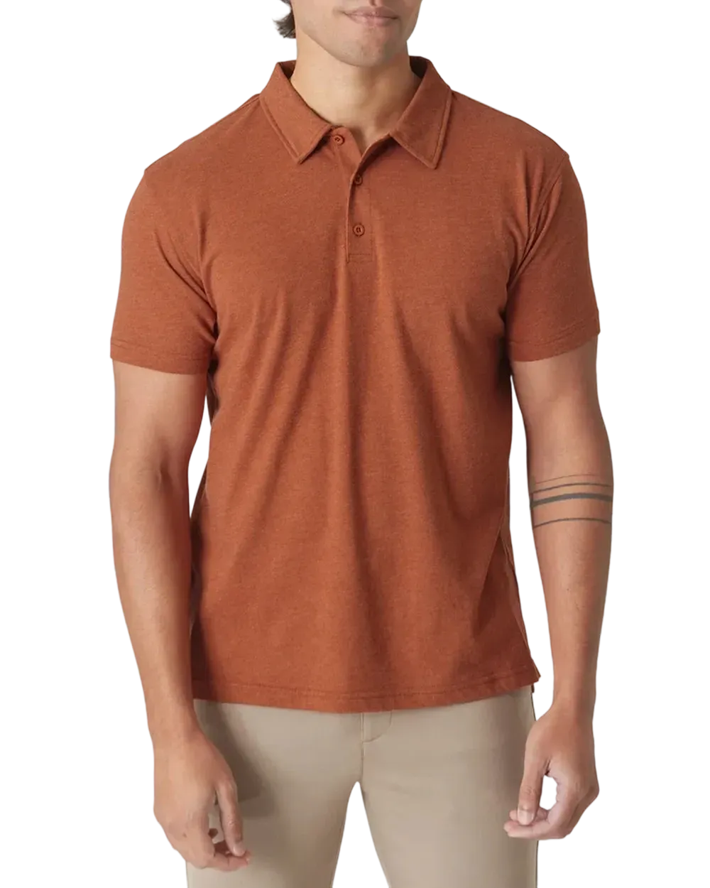 LA Men'S Casual Business POLO Shirt, Breathable Pique Fabric,Classic Polo