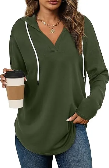 Womens Fashion Tops Hoodies for Women Pullover Oversized Sweatshirts Long SLeeve Shirts Loose Fit