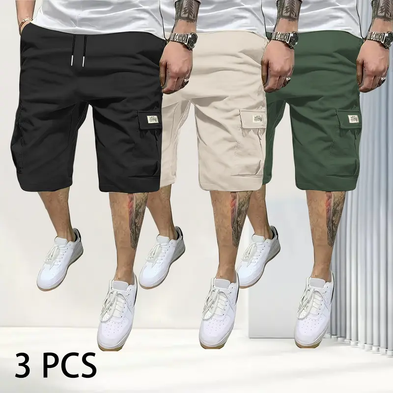 Men's Slim-Fit Shorts — Lightweight & Breathable, Multi-Pocket Design with Slanted Entry