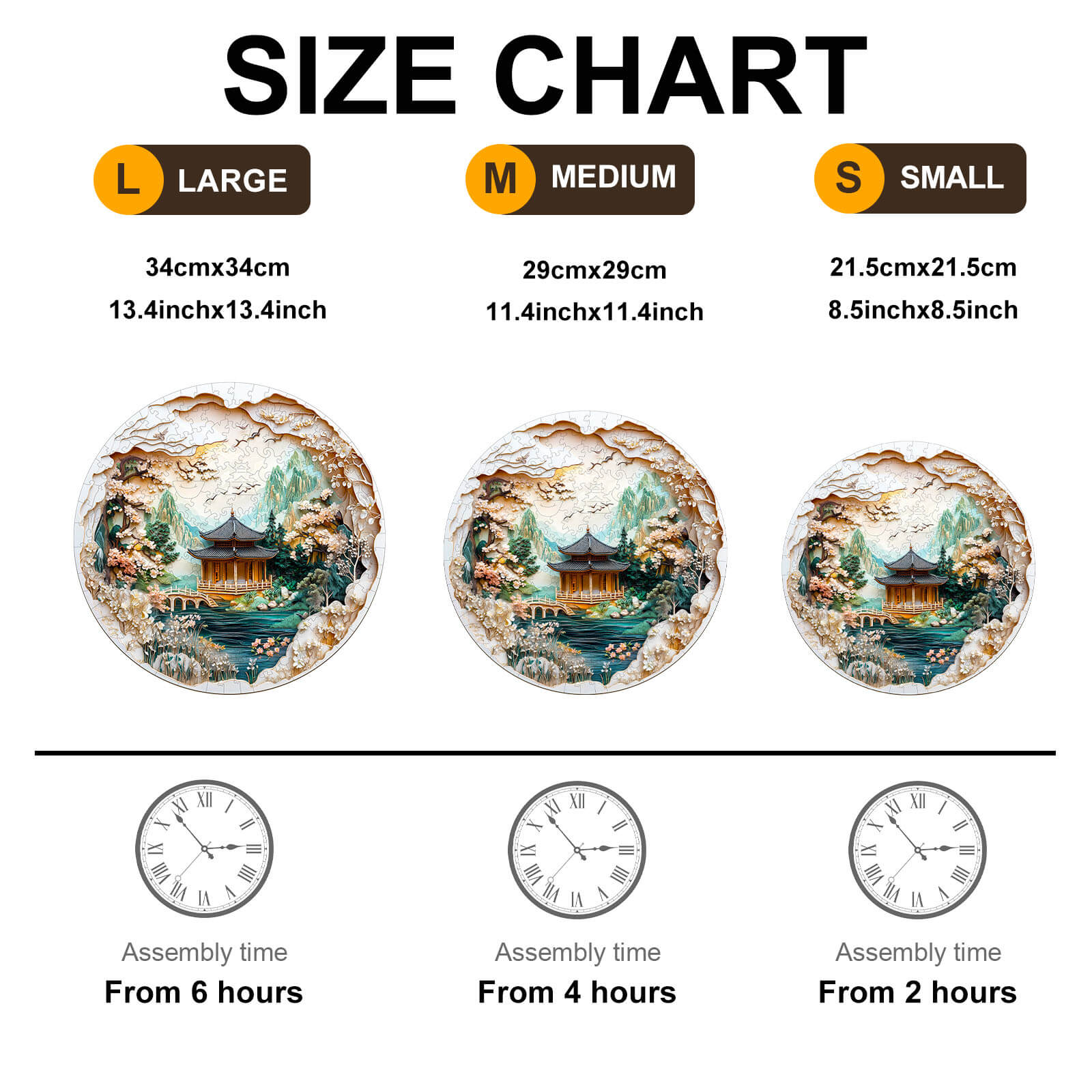 3D Chinese Landscape Painting Wooden Jigsaw Puzzle