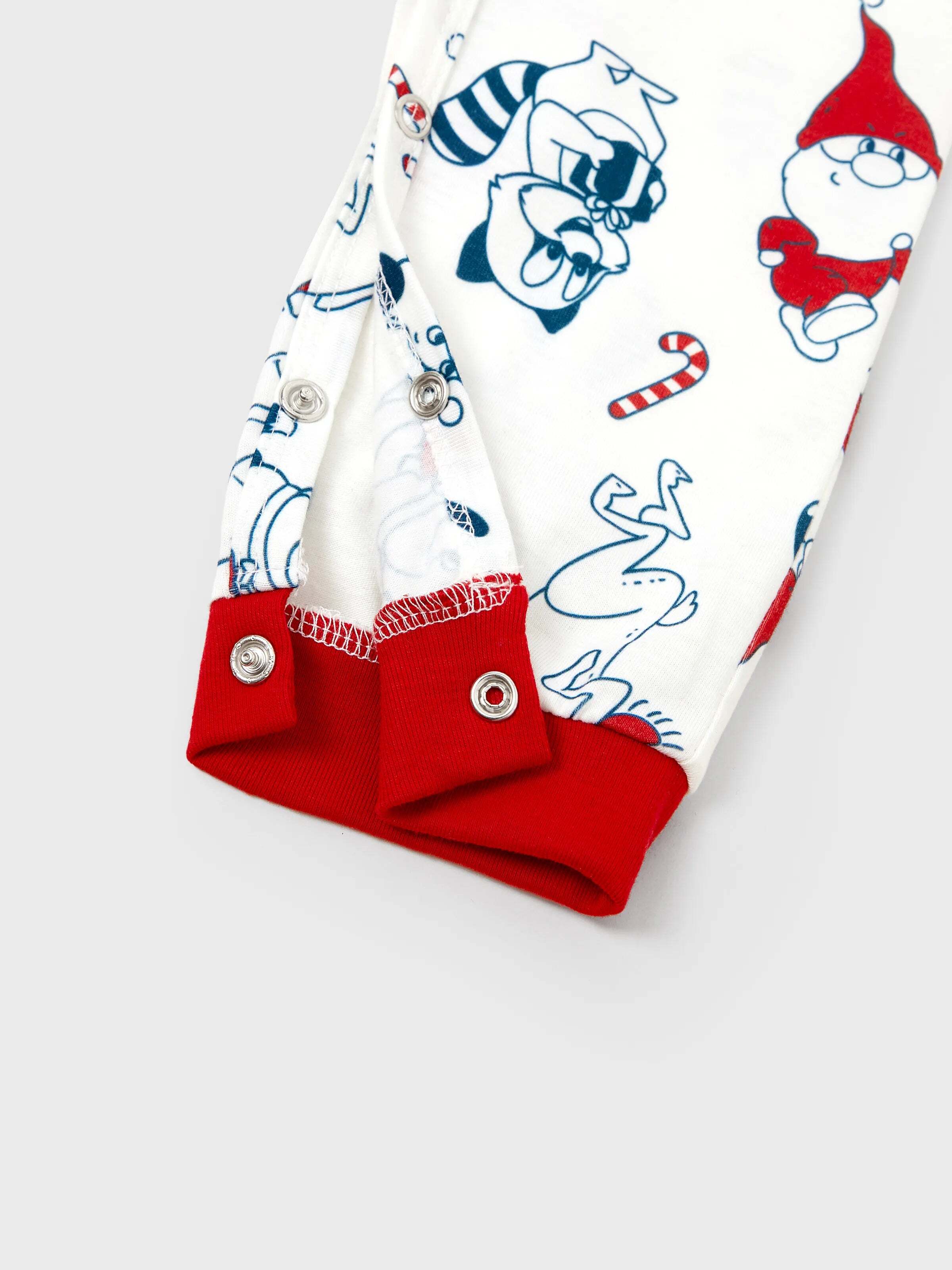 Christmas Matching Family Pajamas Set Santa Claus and Dogs Print PJS with Christmas Socks White