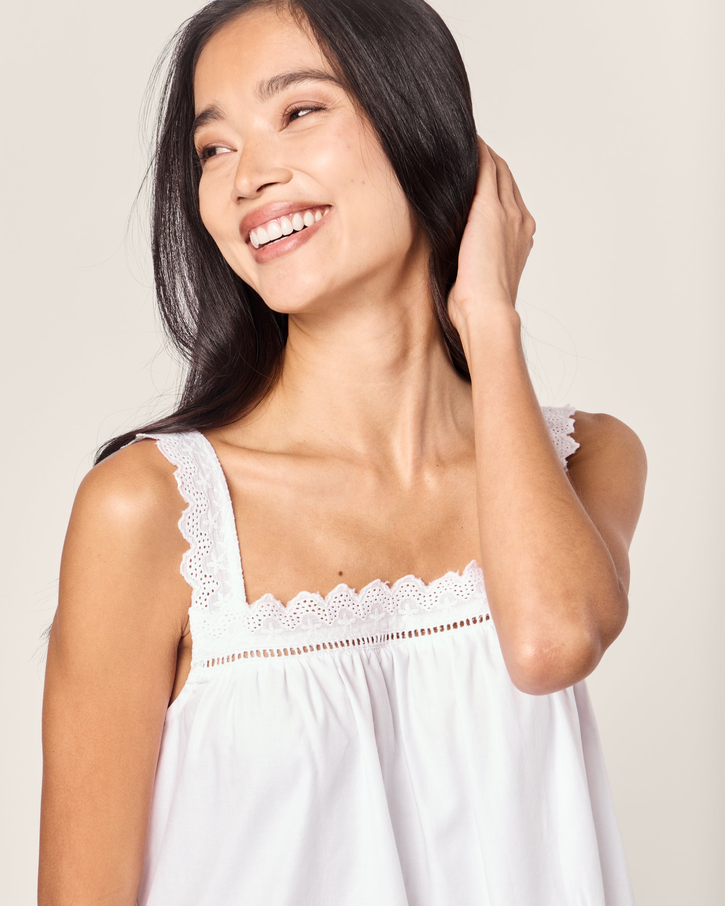 Women's Twill Esme Nightgown in White