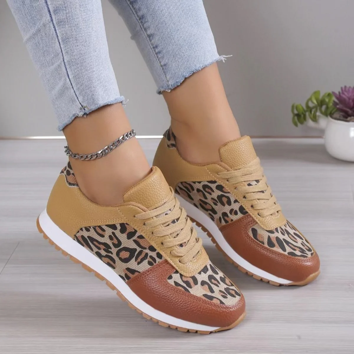 Tied Printed PU Leather Athletic (multiple color options)