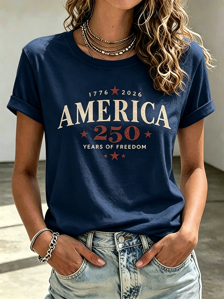 250Th Anniversary Printed Round Neck Top In The United States