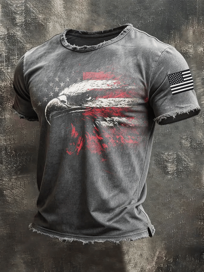 Men'S America Flag Printed Casual T-Shirt