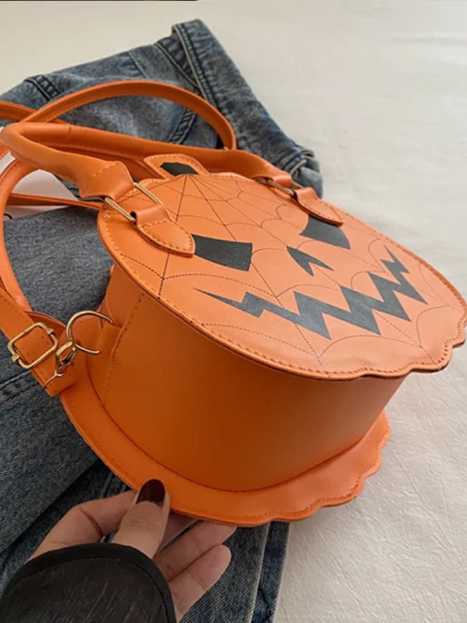 Trick-Or-Treat Leather Handlebag