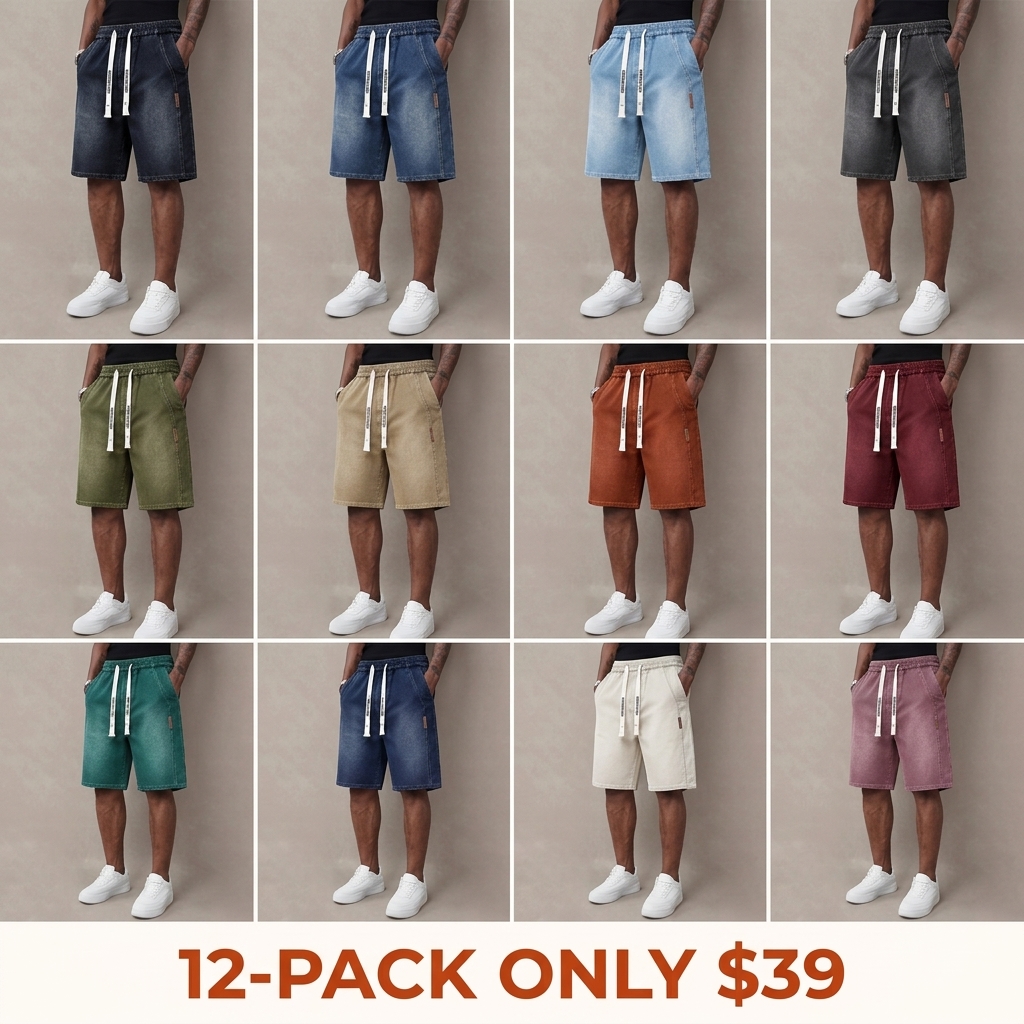 Men's Lightweight Summer Denim Shorts