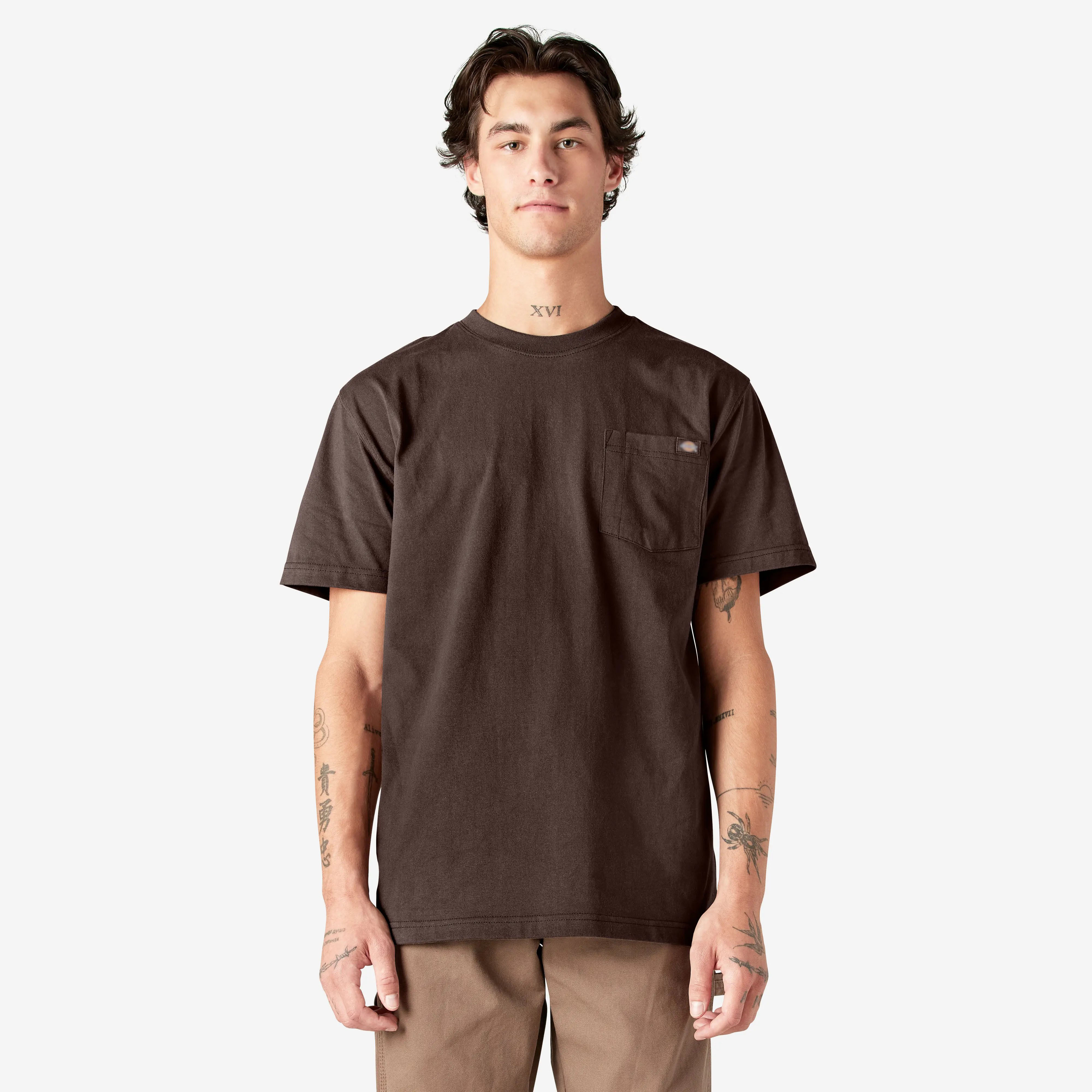 Men's Heavyweight Short Sleeve Pocket Tee – 100% Cotton Relaxed Fit Workwear Shirt