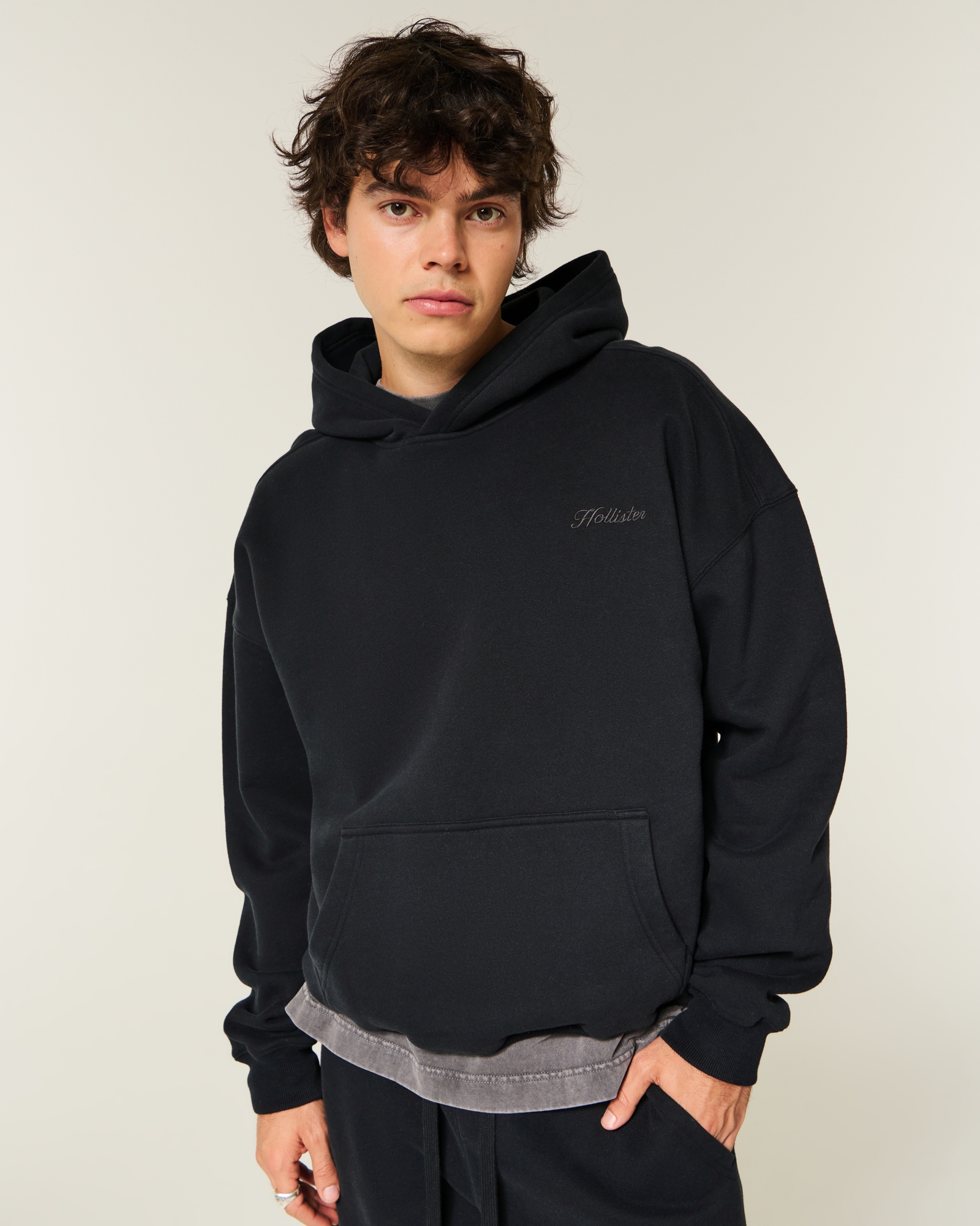 Boxy Camo Logo Hoodie