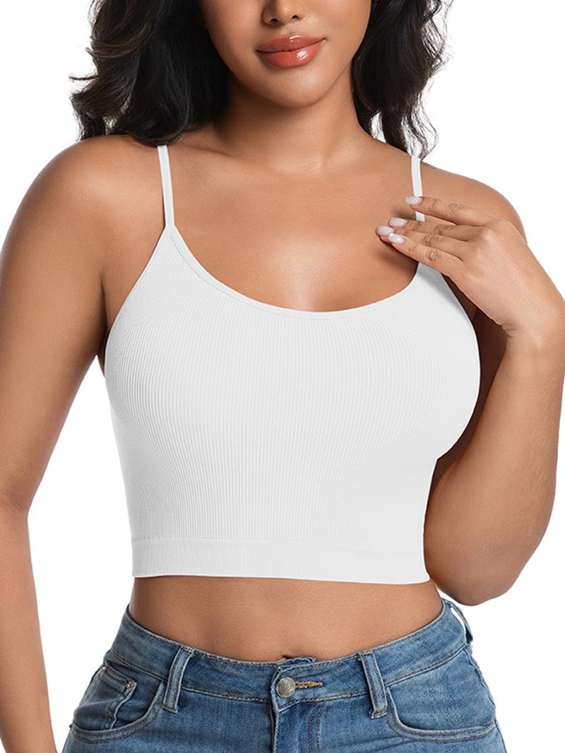 Women's Solid Wireless Bra, Stretchy Comfortable Breathable Bra