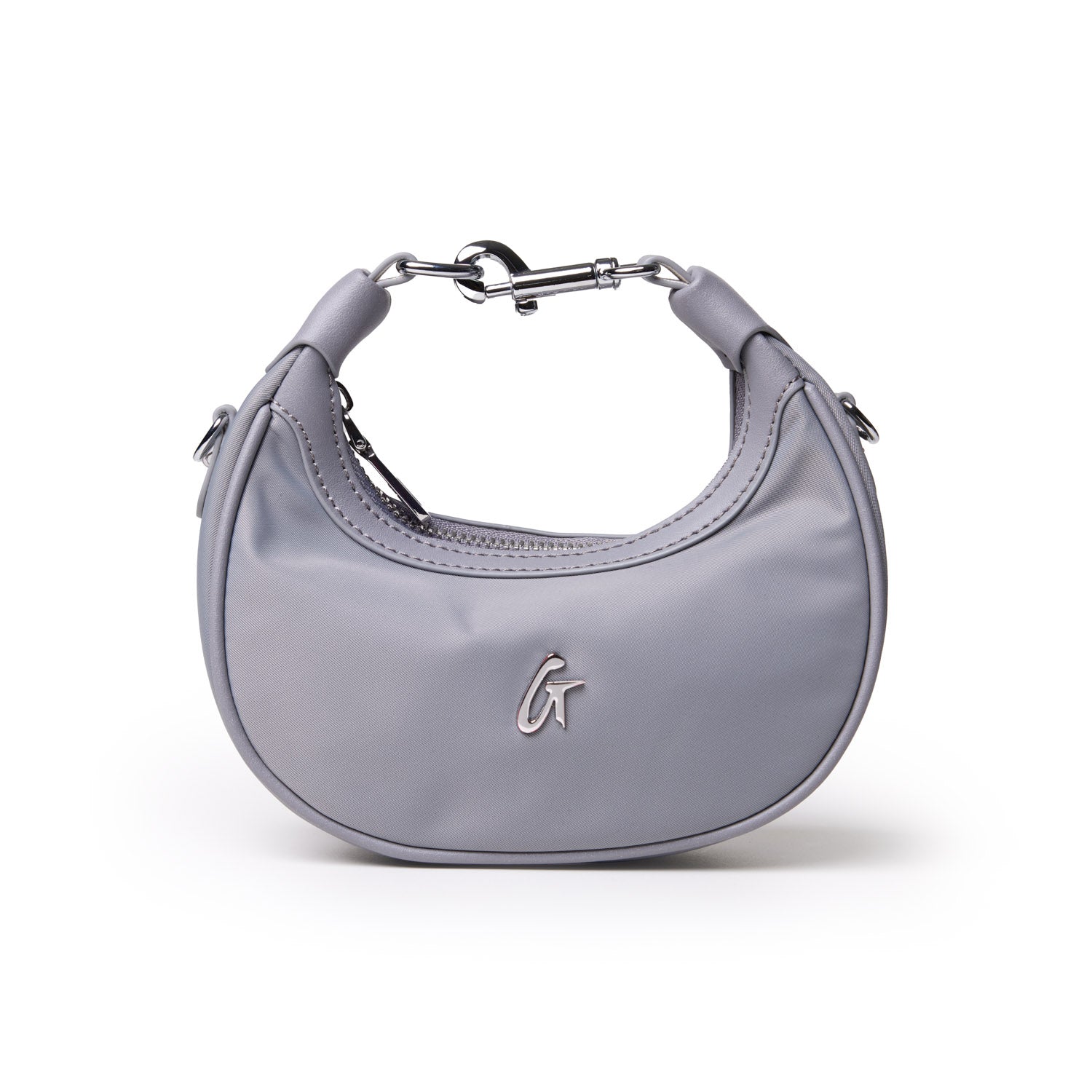 NANO NYLON HOBO BAG - GRAY