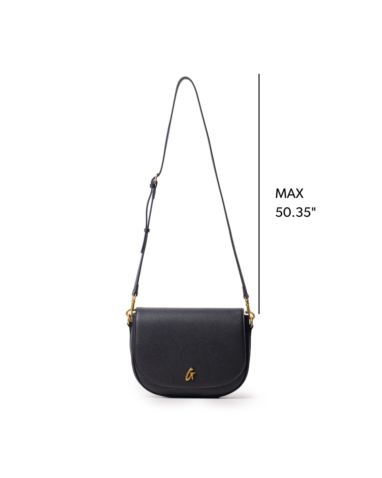 LARGE PEBBLE SHOULDER BAG - BLACK
