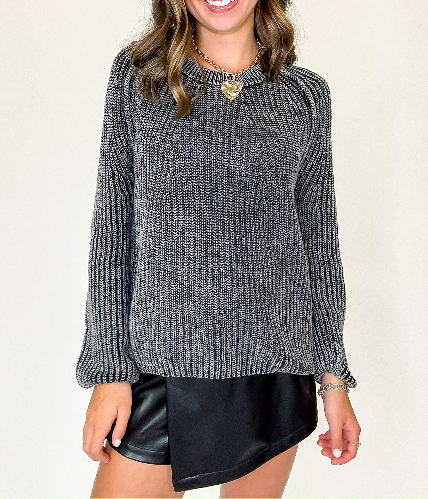 Fireside Stone Washed Round Neck Sweater