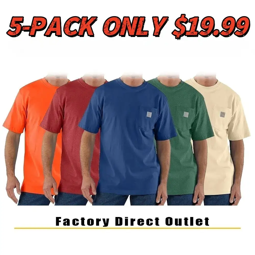 CHT Men's K87 Workwear Loose Fit Heavyweight Short-Sleeve Pocket T-Shirt
