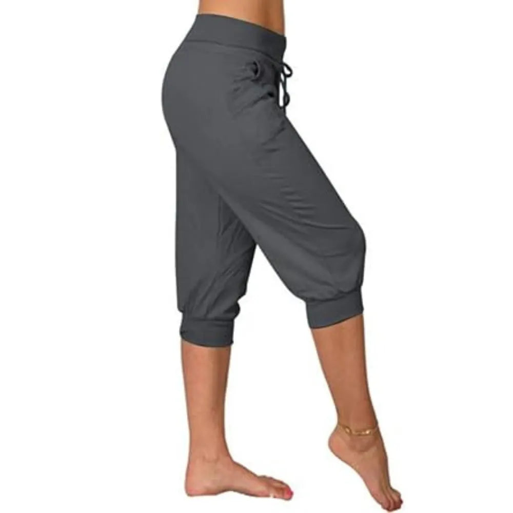 ⚡️Factory wholesale promotion⚡️ Women's Solid-Color Drawstring Waist Cropped Pants