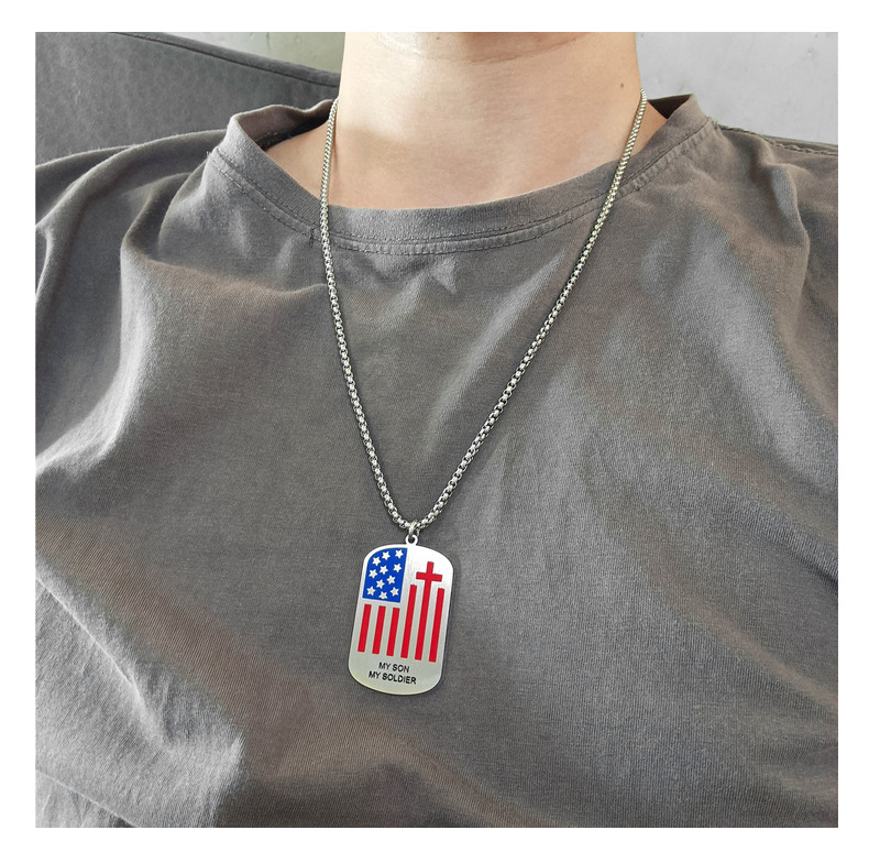 Independence Day Square Series Necklace