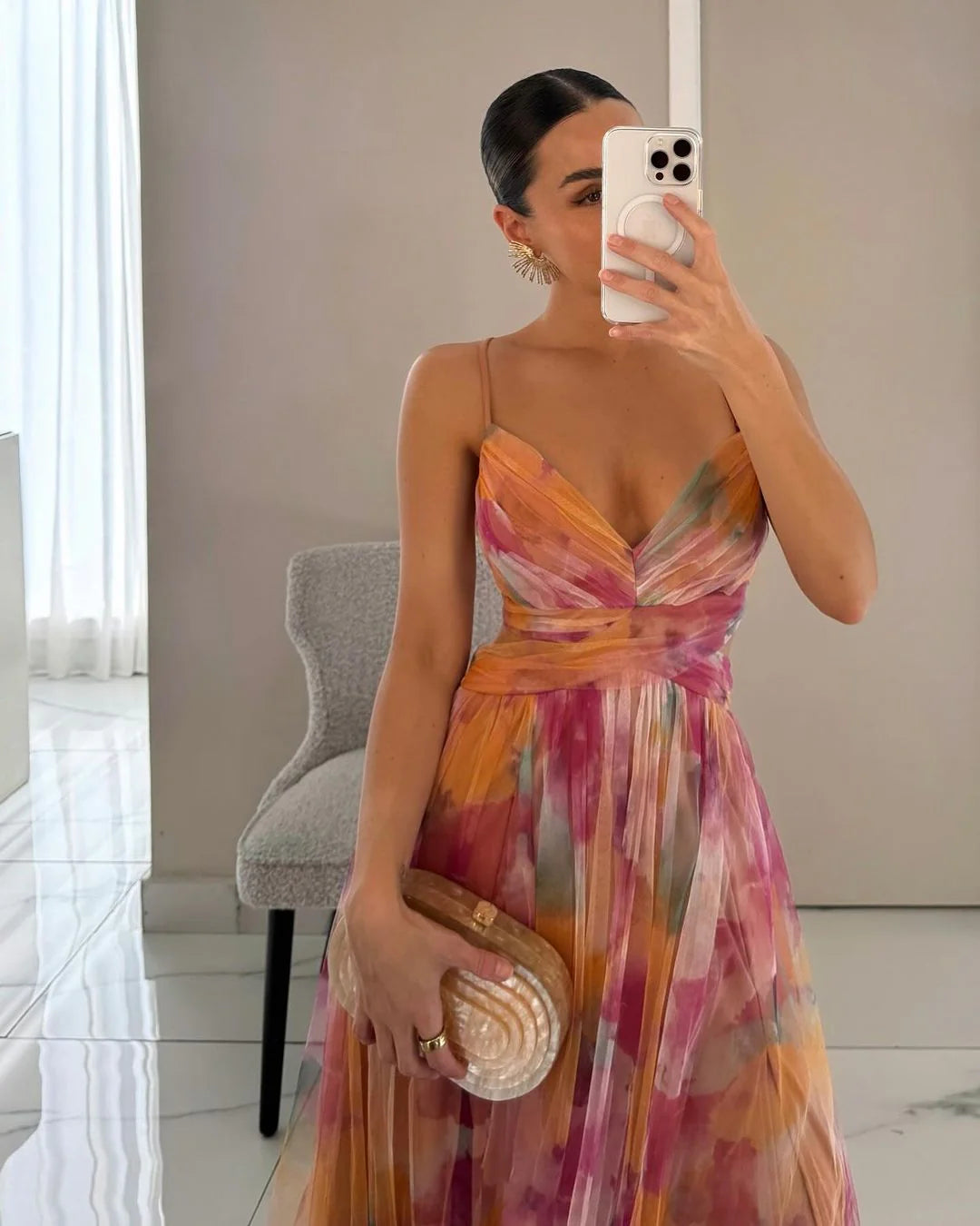 AdelineKarstar Elegant Spaghetti Strap Dress