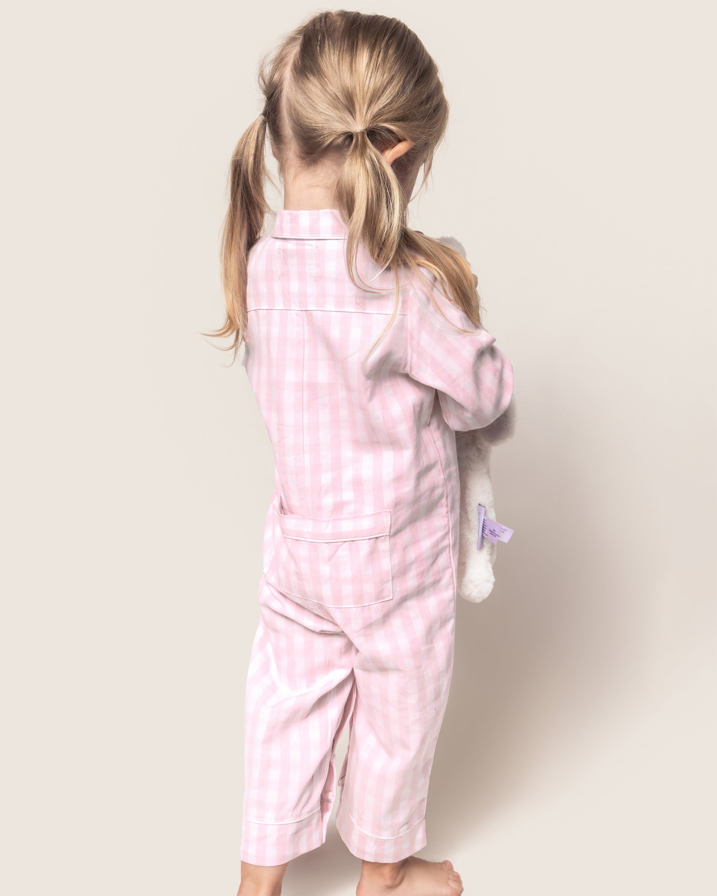 Baby's Twill Classic Romper in Pink Gingham