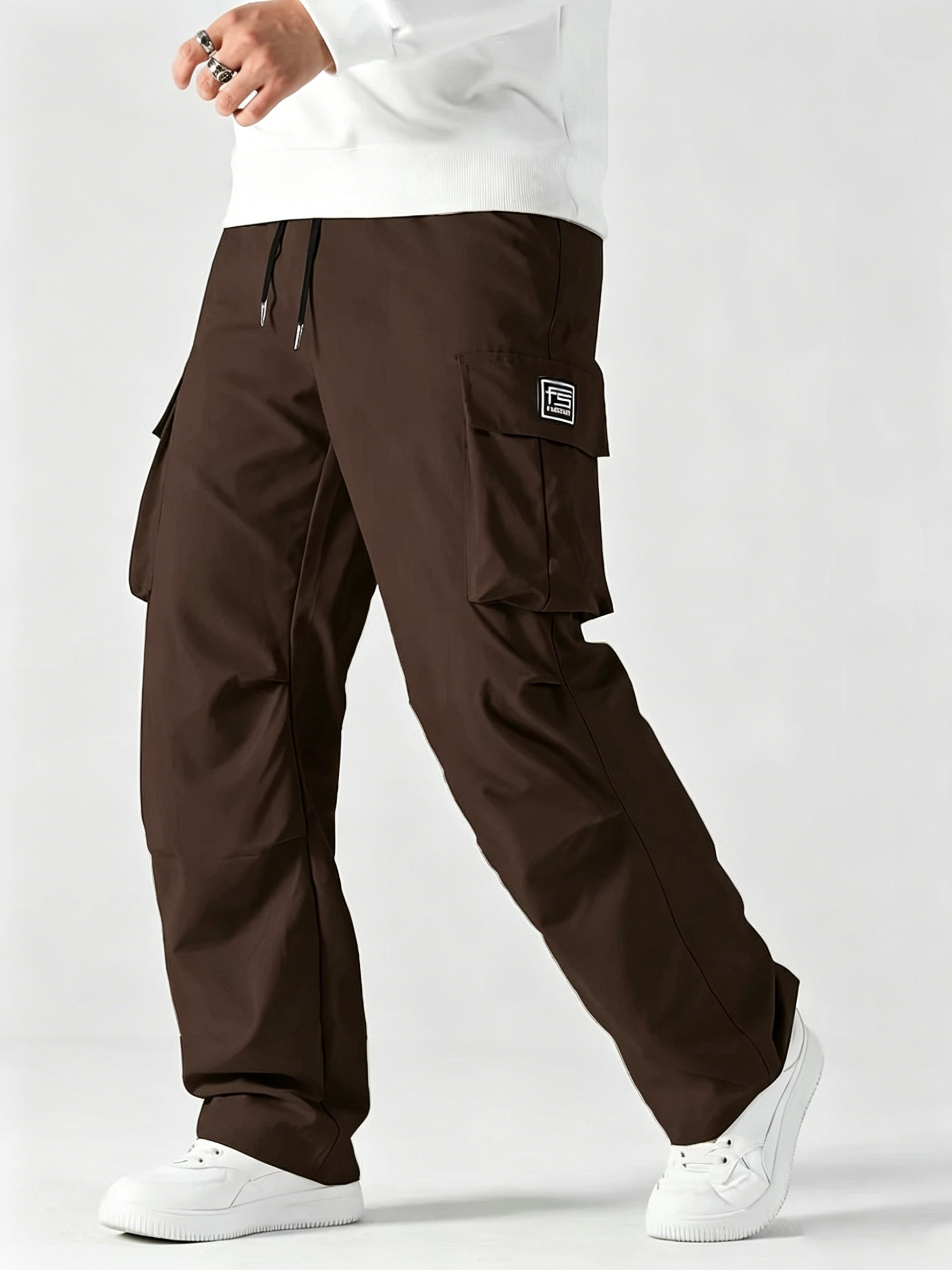 Men’s Tactical Cargo Pants– Elastic Waist, Multi-Pocket Outdoor Jogger Pants