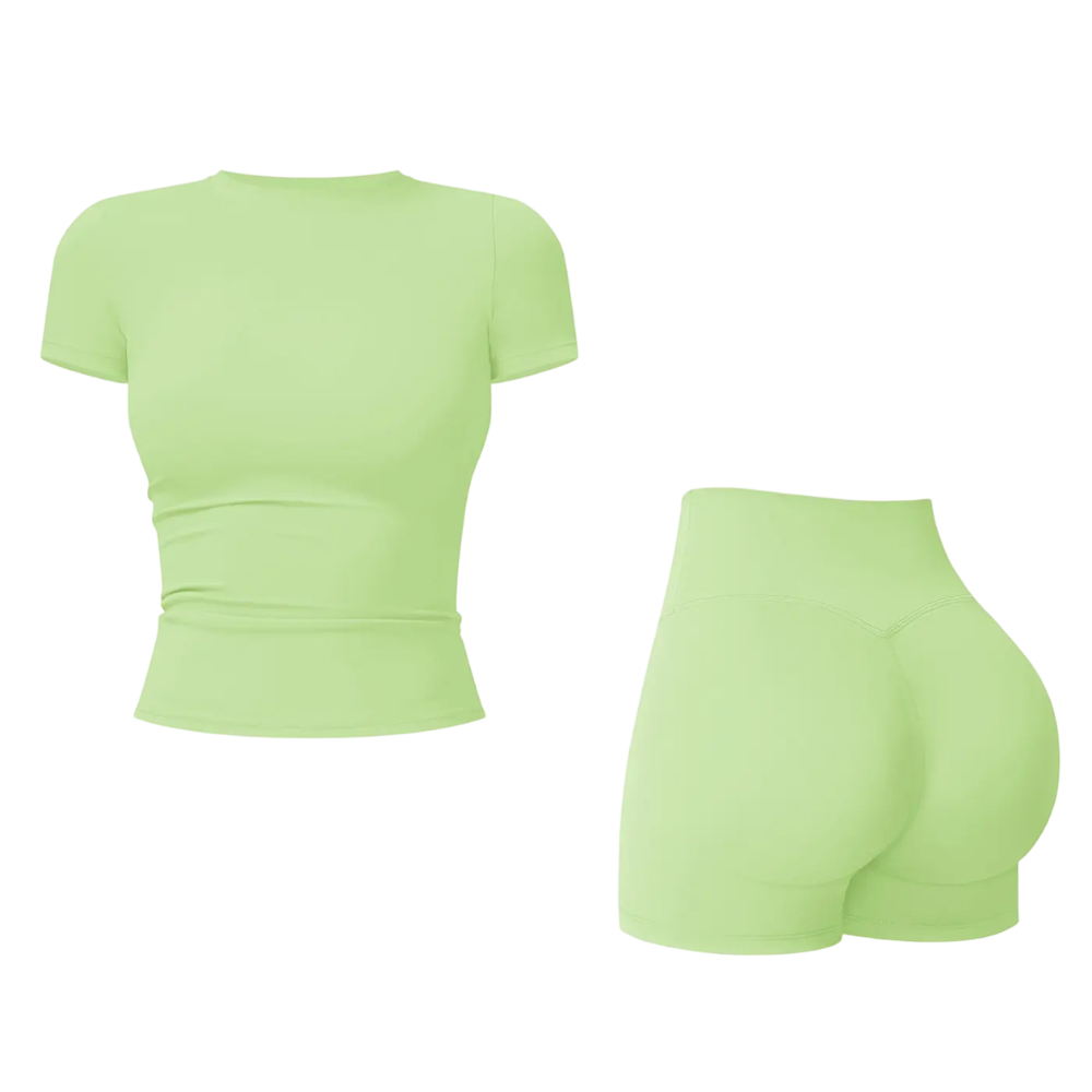 2-Piece Boat Neck Open-Back Workout Athletic Women’s Backless Tank Top Set
