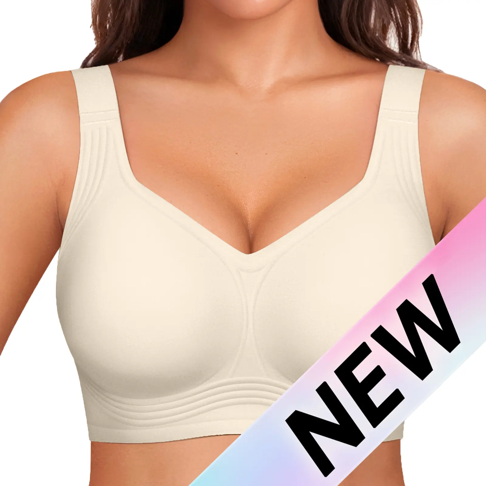 Women Wirefree Bras - Comfortable Wireless Padded Support