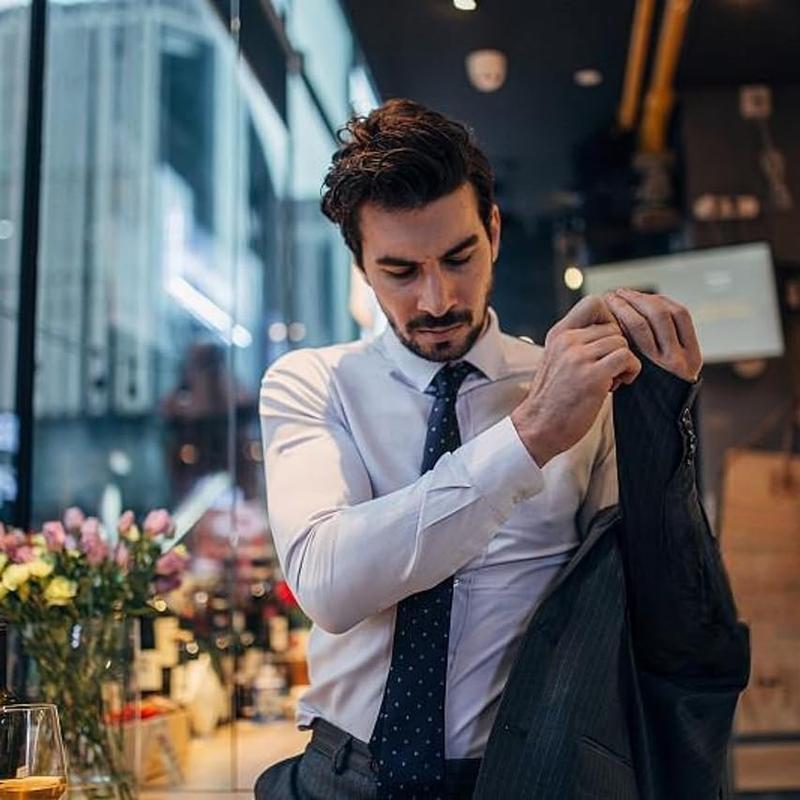 🔥Last Day Promotion!🔥Men’s 4-Way Stretch Travel Dress Shirt: Wrinkle-Free Slim Fit