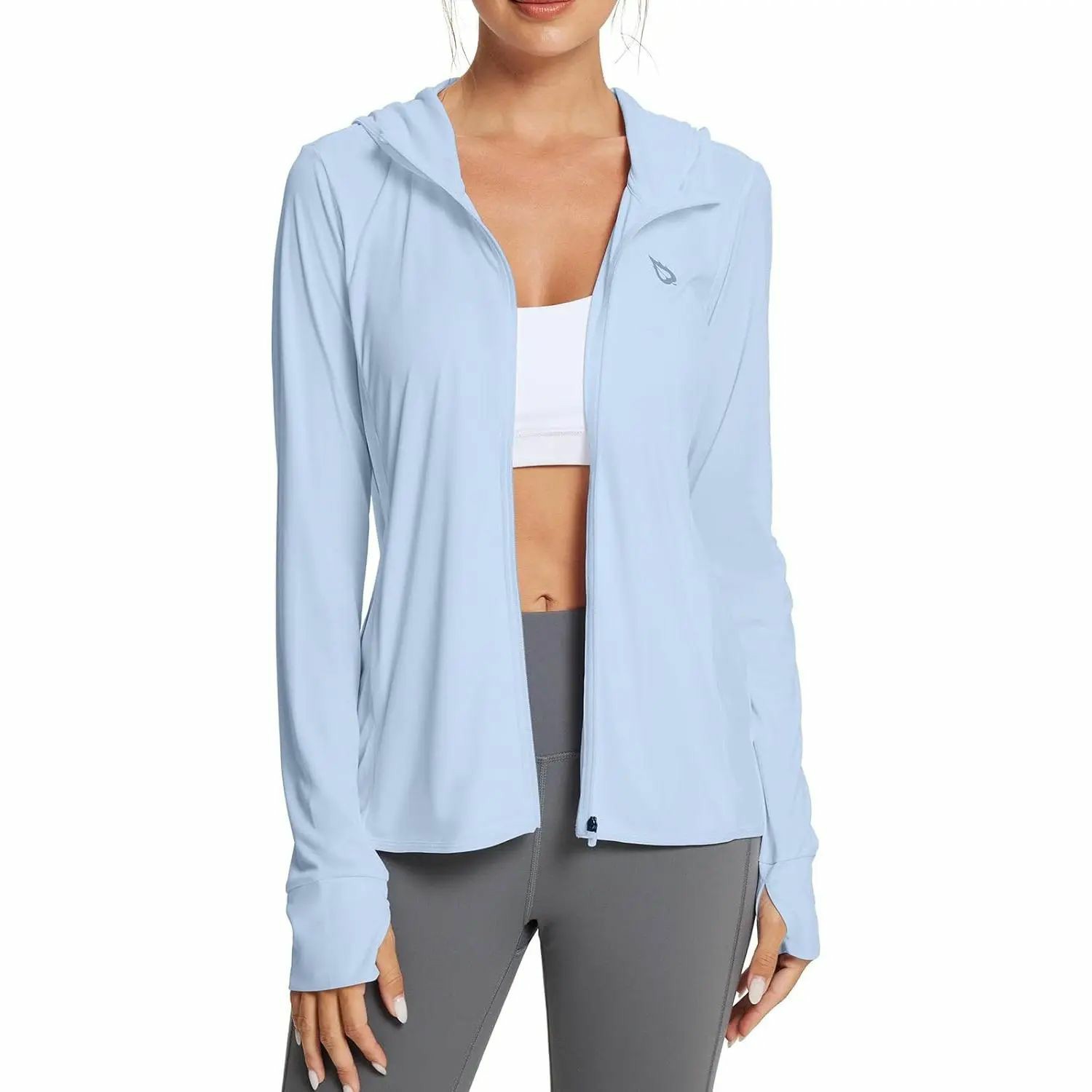 Women's UPF50+ Hoodie Sun Protection Shirts Lightweight Breathable SPF Jacket UV Cooling Long Sleeve Summer Outdoor Hiking Gardening Fishing