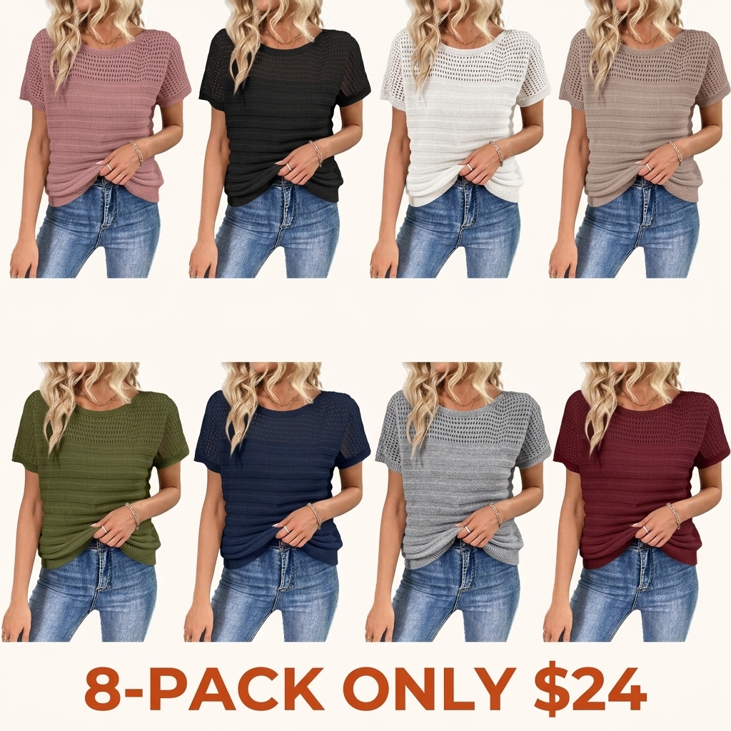 Women's open-knit top